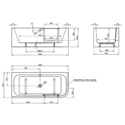 Ottofond Badewanne Mit Tür Free-Gate A 180 X 80 10 Ottofond Badewanne Mit Tür Free-Gate A 180 X 80 -Badmobel Verkauf 9822 2