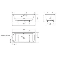 Ottofond Badewanne An Wand Spirit B 180 X 80 -Badmobel Verkauf 9825 2